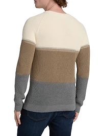 Colorblock Knit Crewneck Sweater