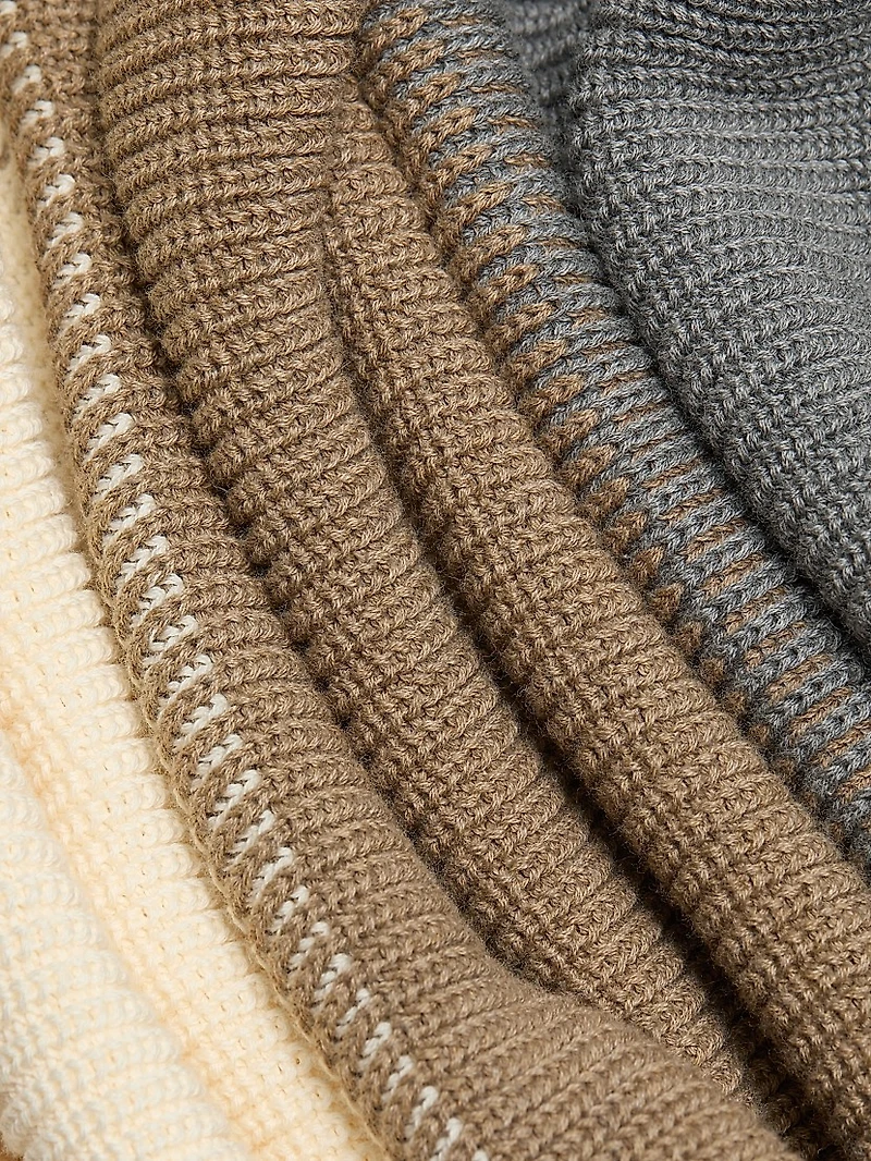 Colorblock Knit Crewneck Sweater