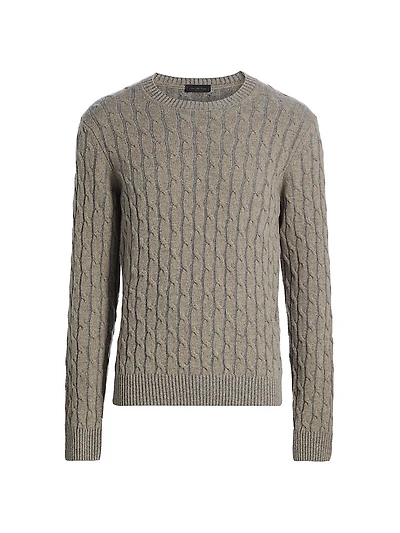 COLLECTION Vanise Cable Crewneck Sweater