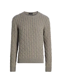 COLLECTION Vanise Cable Crewneck Sweater