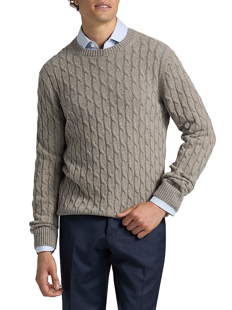 COLLECTION Vanise Cable Crewneck Sweater