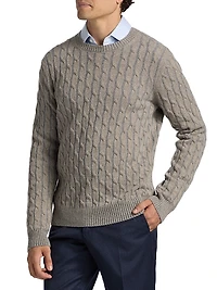COLLECTION Vanise Cable Crewneck Sweater