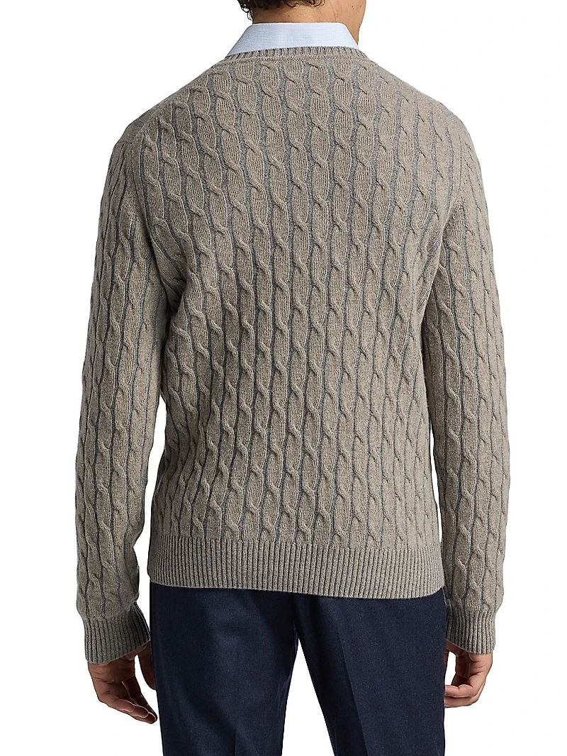 COLLECTION Vanise Cable Crewneck Sweater