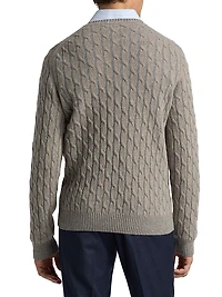 COLLECTION Vanise Cable Crewneck Sweater