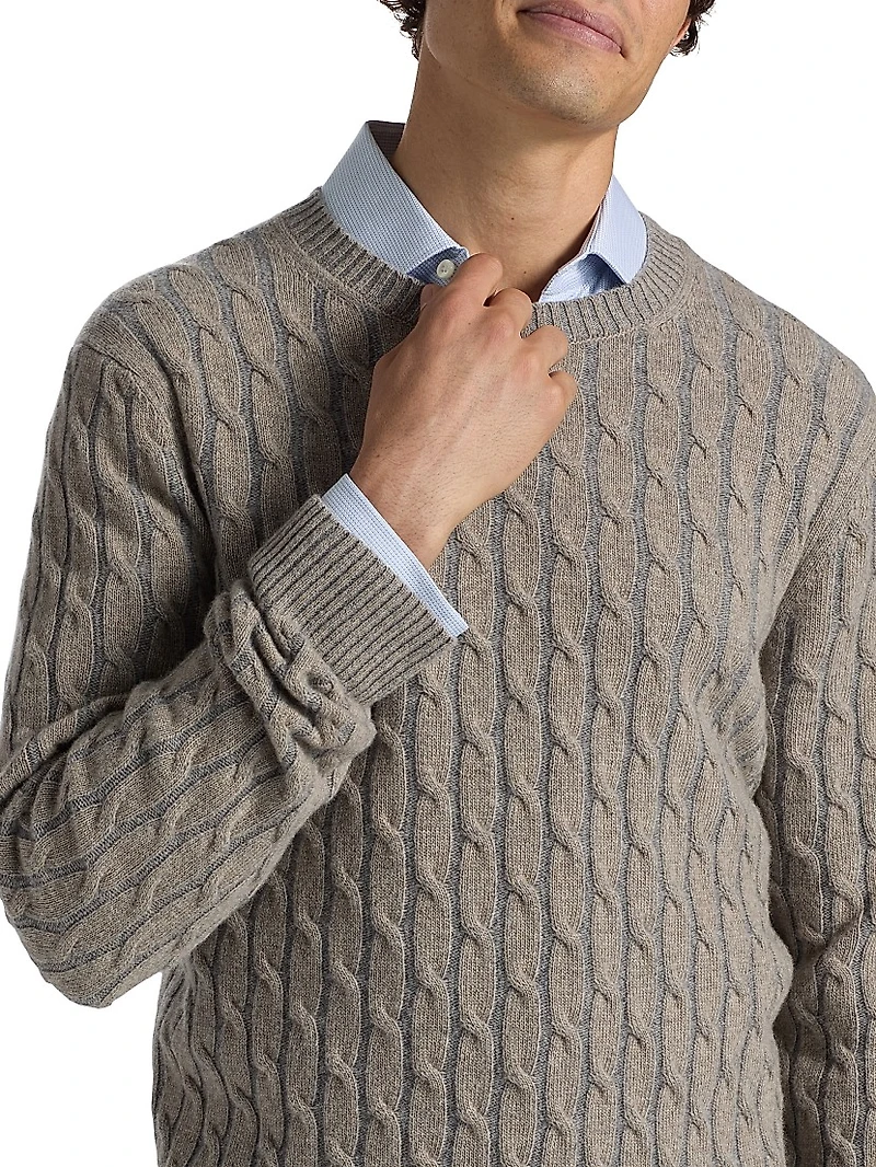 COLLECTION Vanise Cable Crewneck Sweater