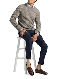 COLLECTION Vanise Cable Crewneck Sweater