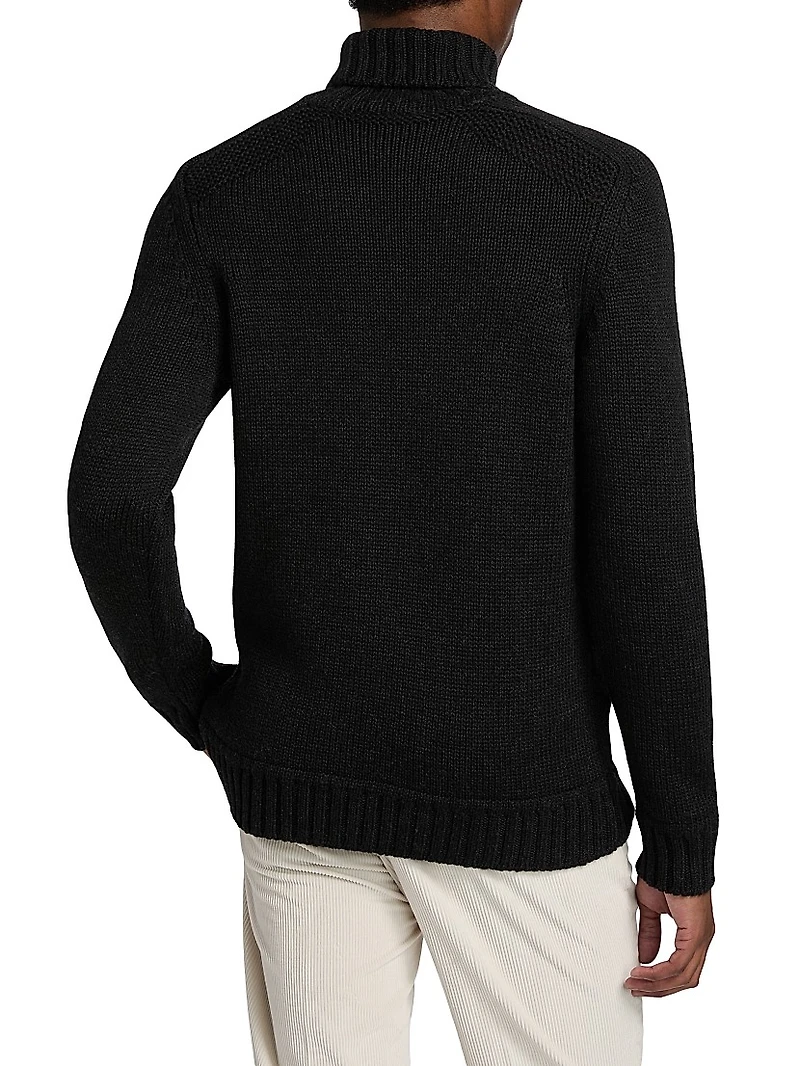 Chunky-Knit Wool Turtleneck