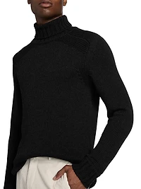 Chunky-Knit Wool Turtleneck