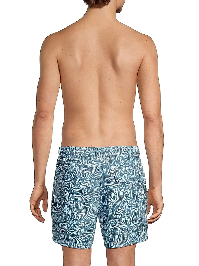 Palm Lines Swim Trunks
