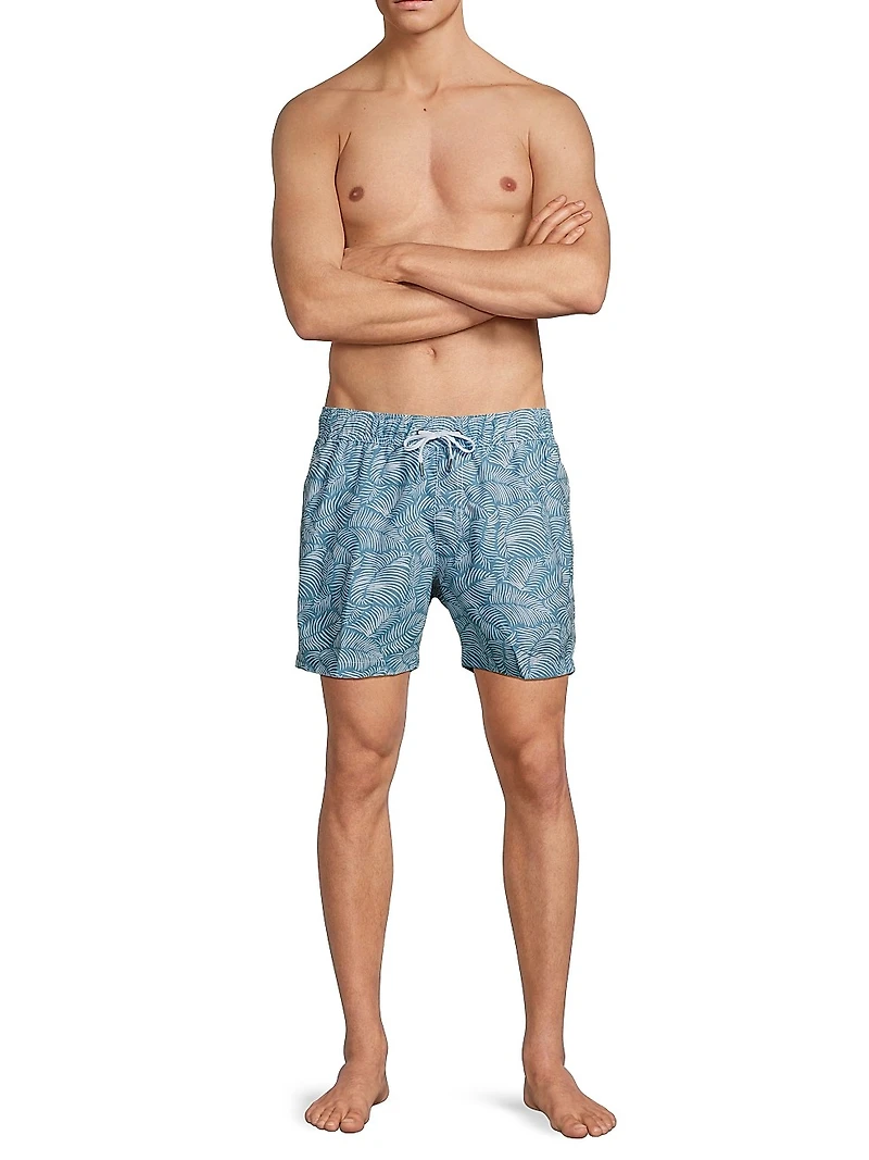 Palm Lines Swim Trunks