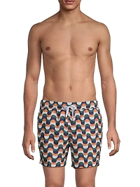 Bold Sail Geo Swim Trunks