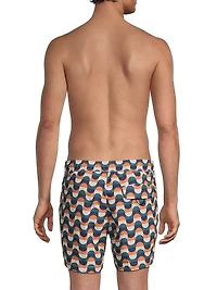 Bold Sail Geo Swim Trunks