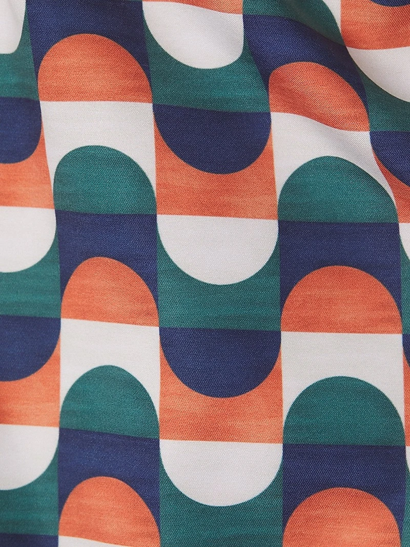 Bold Sail Geo Swim Trunks