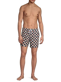Bold Sail Geo Swim Trunks