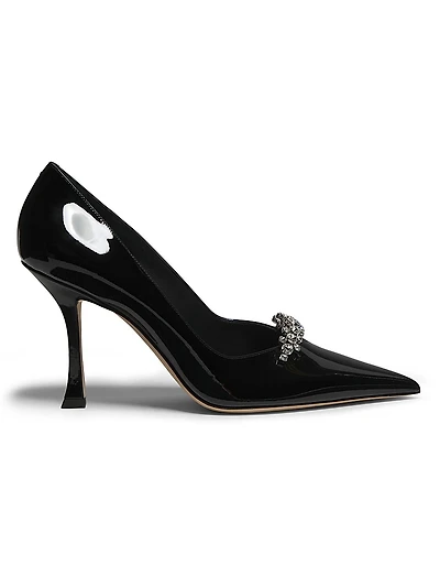 Core Belinda 90MM Embellished Patent Leather Pumps