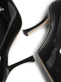 Belinda 90MM Embellished Patent Leather Pumps