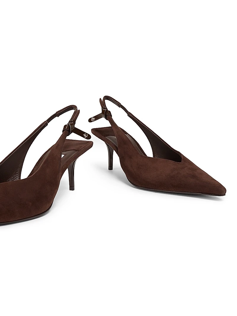 Cami 60MM Suede Slingback Pumps