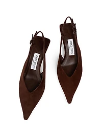 Cami 60MM Suede Slingback Pumps