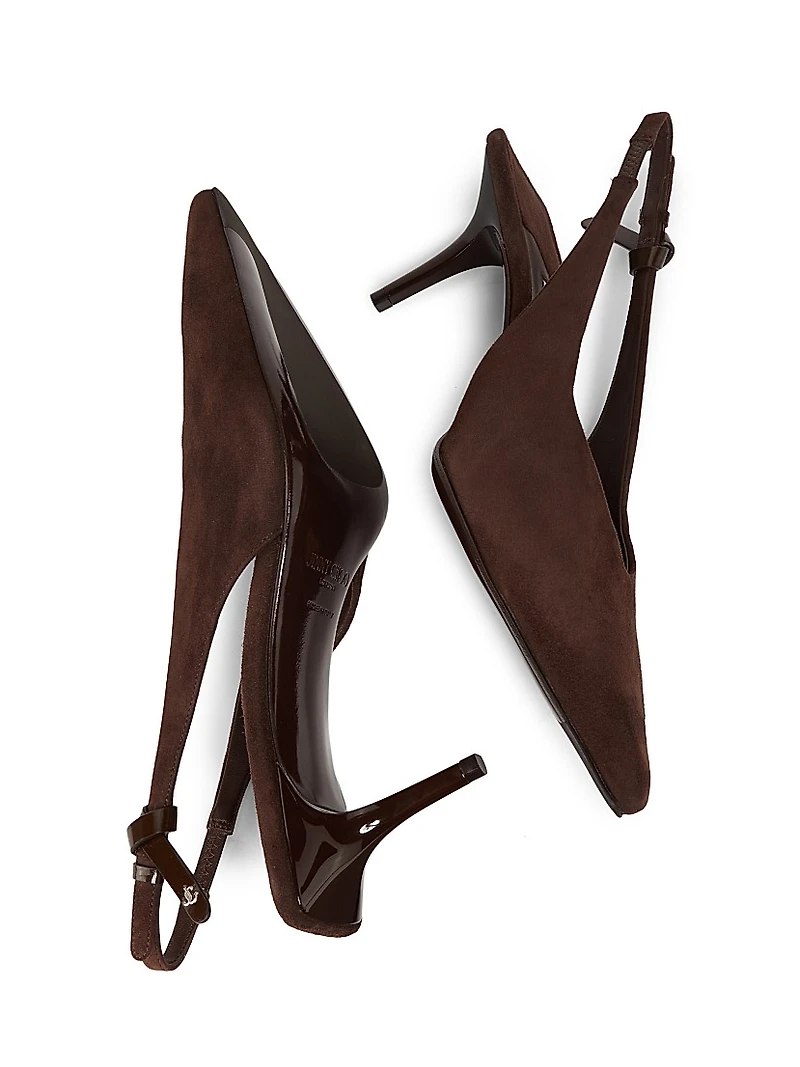 Cami 60MM Suede Slingback Pumps