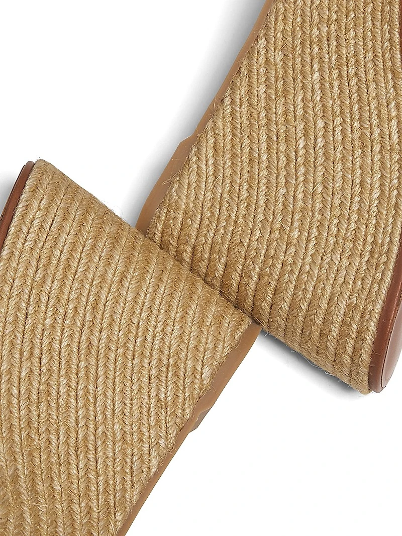 Leda 100MM Leather Wedge Sandals