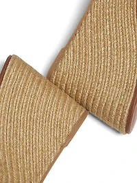 Leda 100MM Leather Wedge Sandals