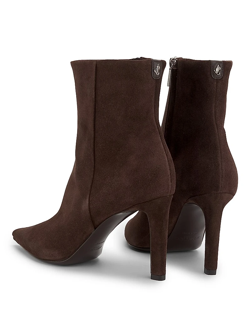 Frankie 85MM Velvet Suede Booties
