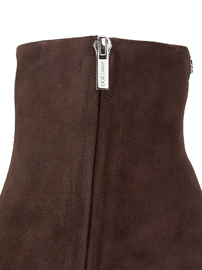 Frankie 85MM Velvet Suede Booties