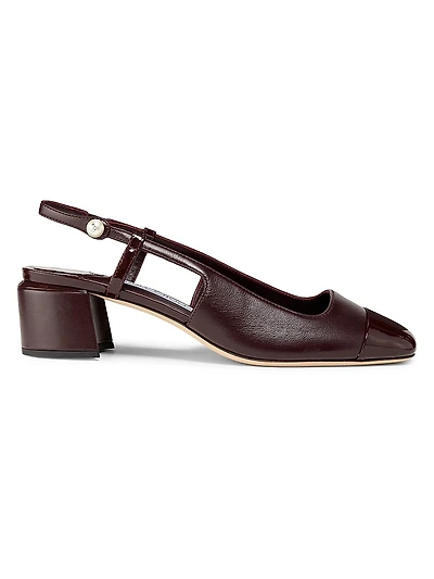 Elisa 45MM Leather Slingback Pumps