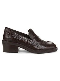 Tylor 55MM Crocodile-Embossed Leather Loafers