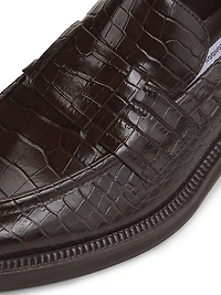 Tylor 55MM Crocodile-Embossed Leather Loafers