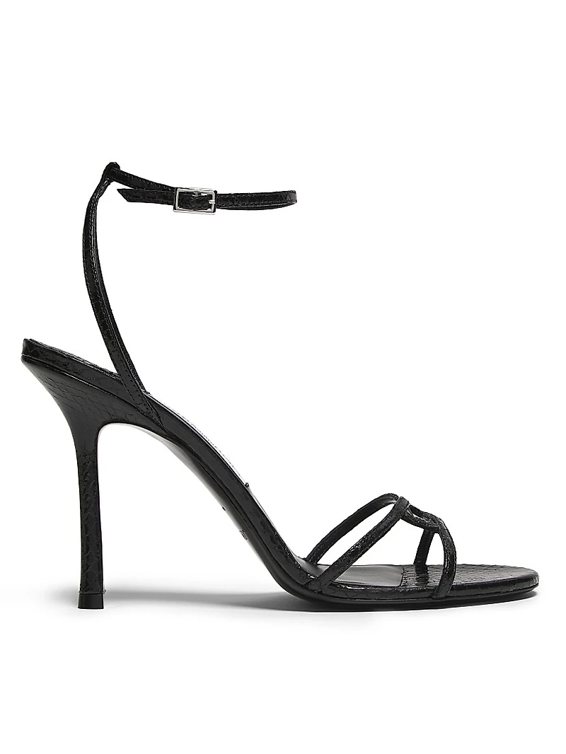 Leo 100MM Metallic Leather Sandals
