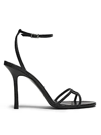 Leo 100MM Metallic Leather Sandals