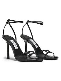 Leo 100MM Metallic Leather Sandals