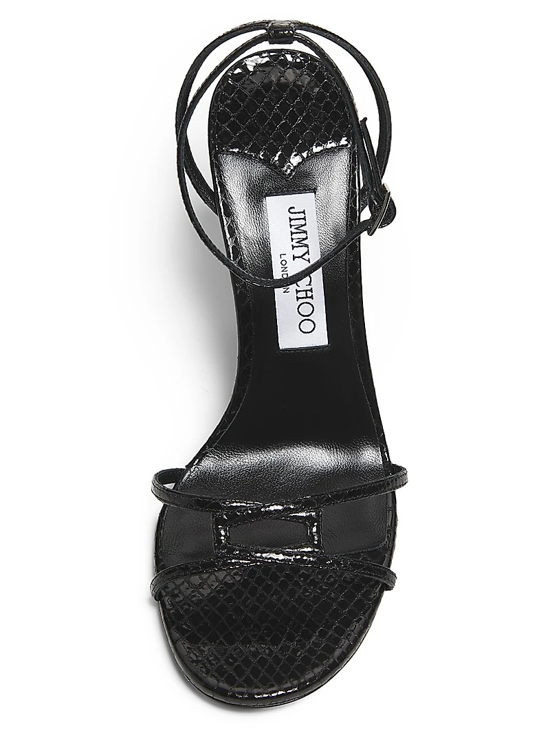 Leo 100MM Metallic Leather Sandals