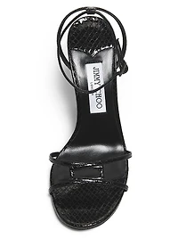 Leo 100MM Metallic Leather Sandals