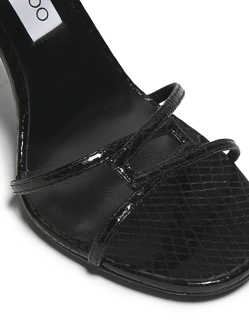 Leo 100MM Metallic Leather Sandals