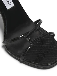 Leo 100MM Metallic Leather Sandals