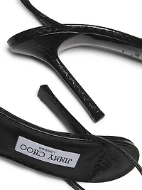 Leo 100MM Metallic Leather Sandals