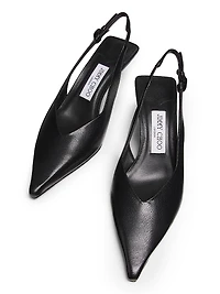 Camie 60MM Knotted Leather Slingback Pumps