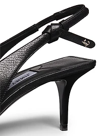 Camie 60MM Knotted Leather Slingback Pumps
