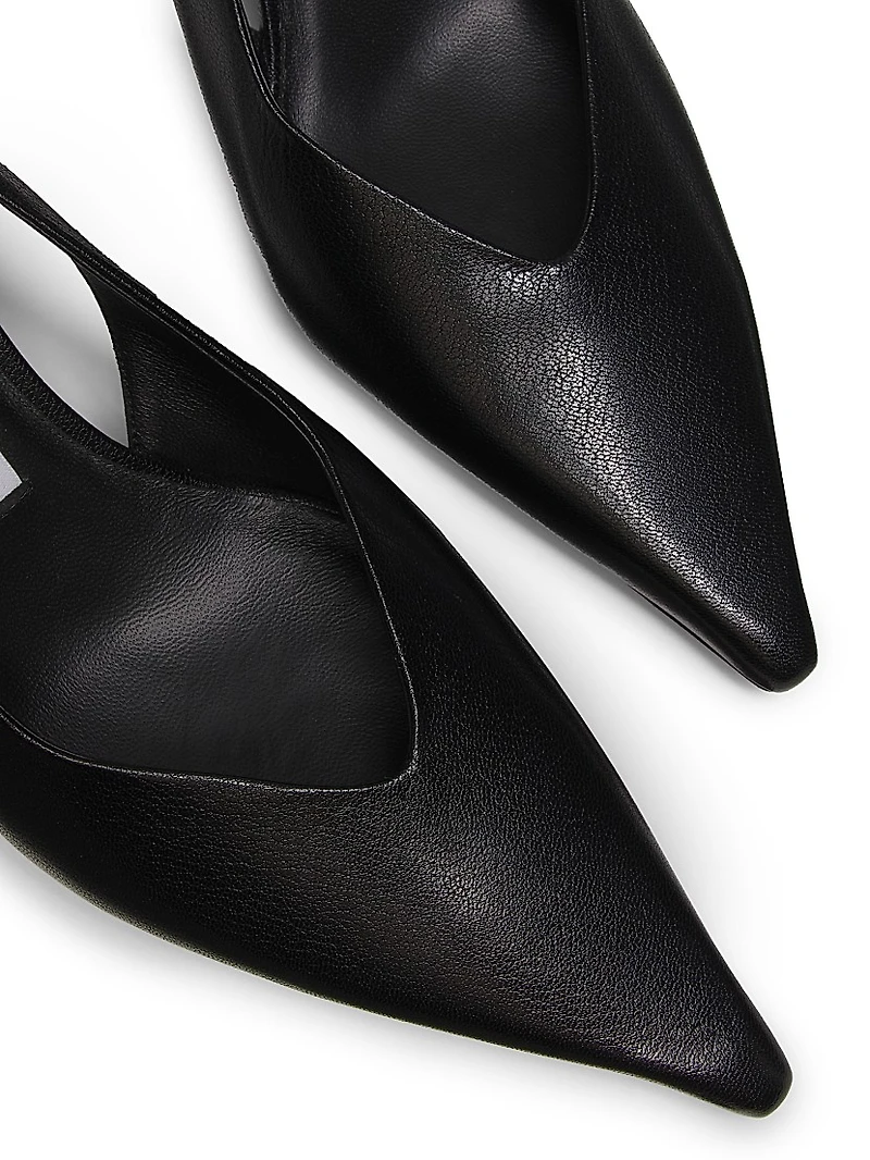 Camie 60MM Knotted Leather Slingback Pumps