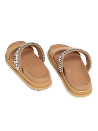Jadi Crystal-Embellished Suede Sandals