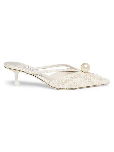 Core Sana 50MM Imitation Pearl-Embellished Mules