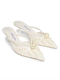 Sana 50MM Pearl Embellished Mules