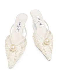Sana 50MM Pearl Embellished Mules