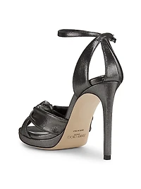 Rosie 100MM Shimmer Suede Sandals