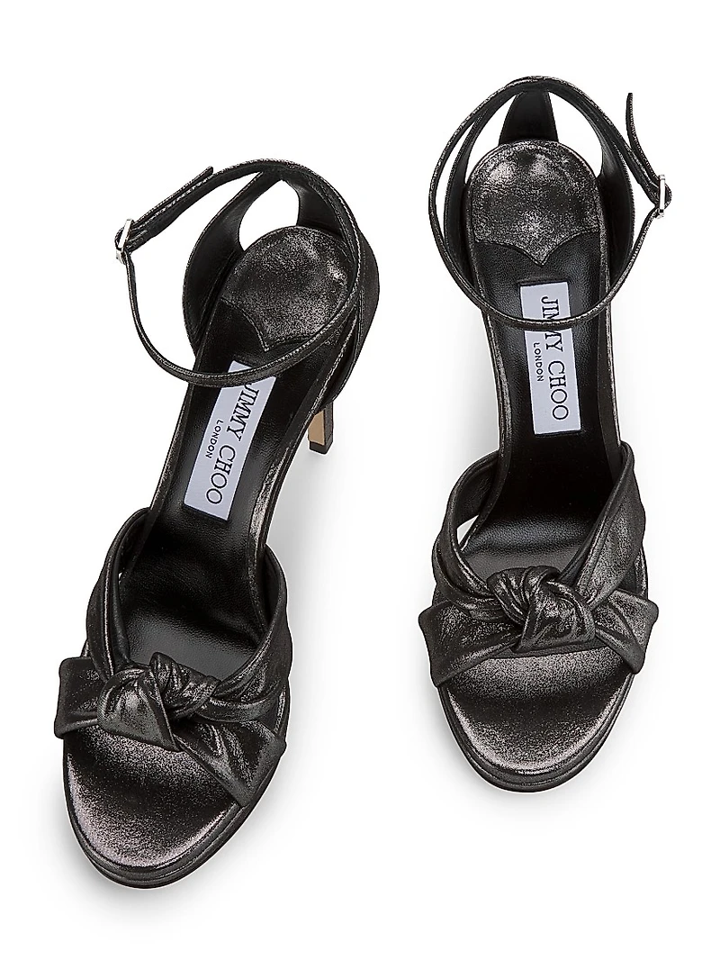 Rosie 100MM Shimmer Suede Sandals