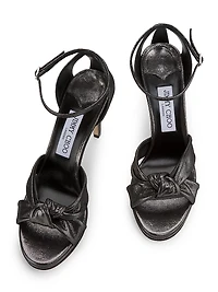 Rosie 100MM Shimmer Suede Sandals