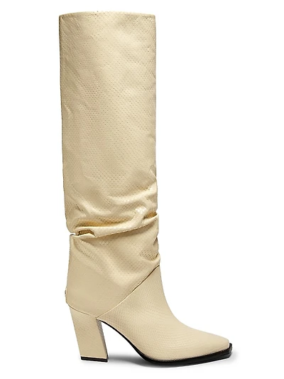 Core Hart 85MM Printed Leather Knee Boots