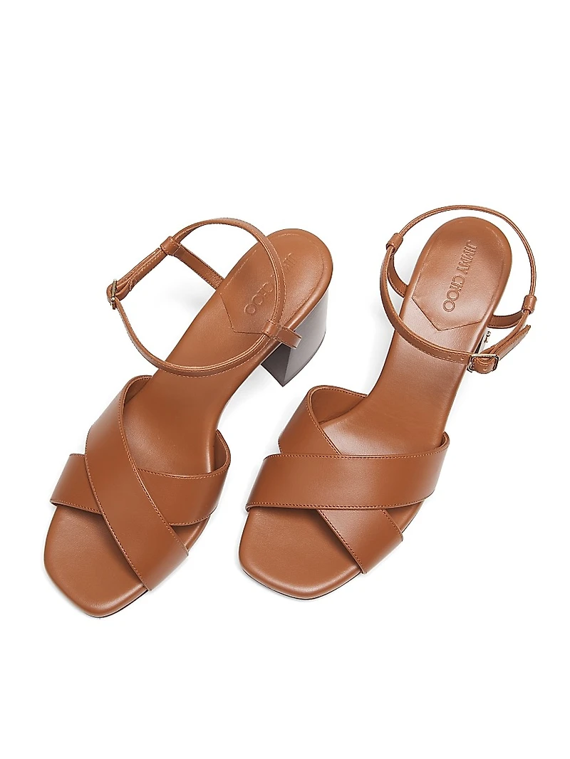 Valla 65MM Leather Sandals